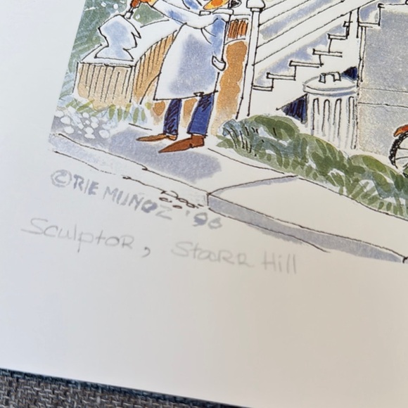 Charming White and Green Victorian House Art Print - Picture 4 of 7